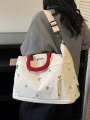 Charming Bow-embroidered Large Travel Bag