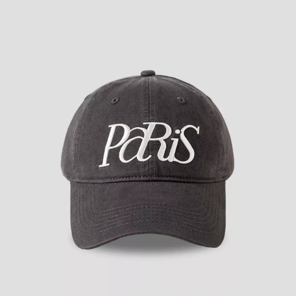 Parisian Embroidered Cotton Baseball Cap