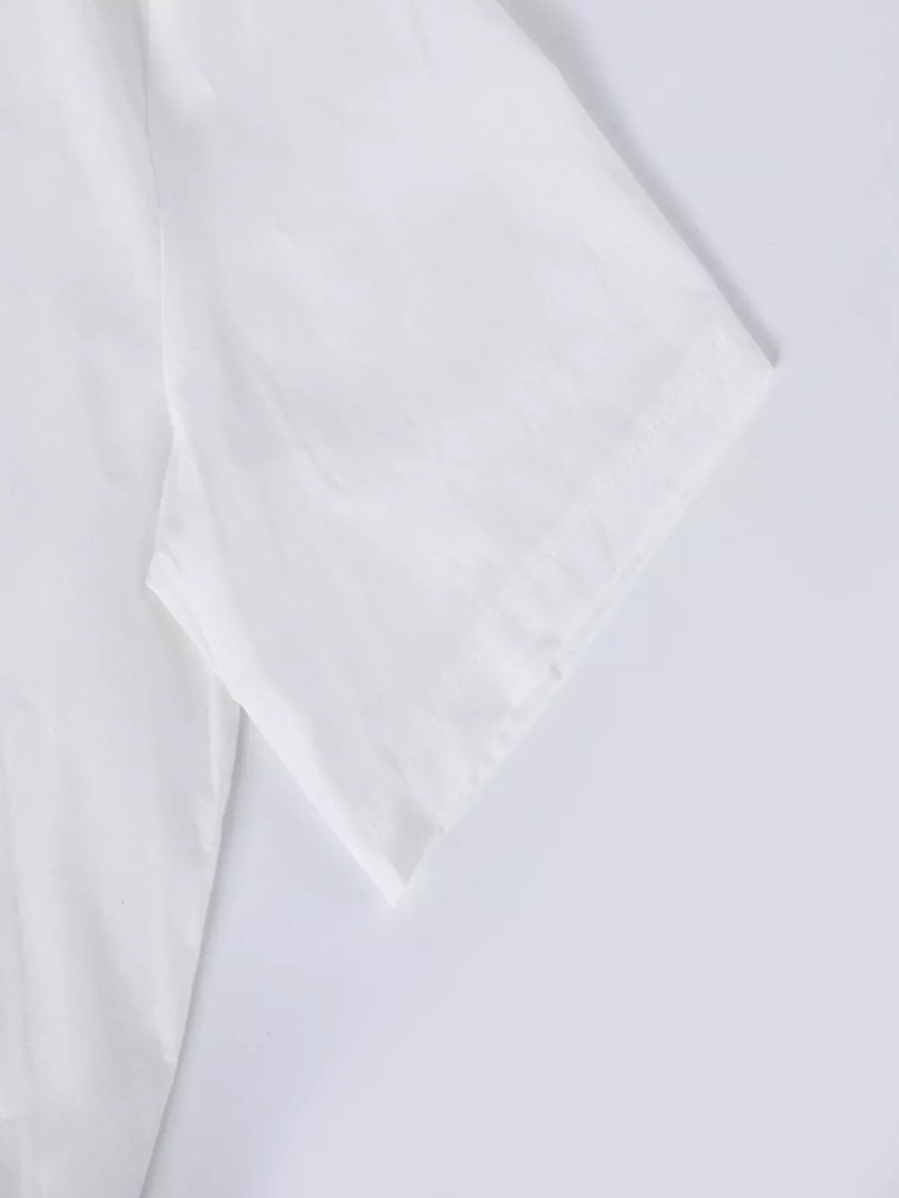 Men's Casual Short-sleeve Shirt Plus Size in White, model styling view
