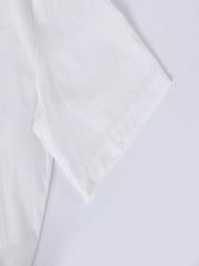 Men's Casual Short-sleeve Shirt Plus Size in White, model styling view