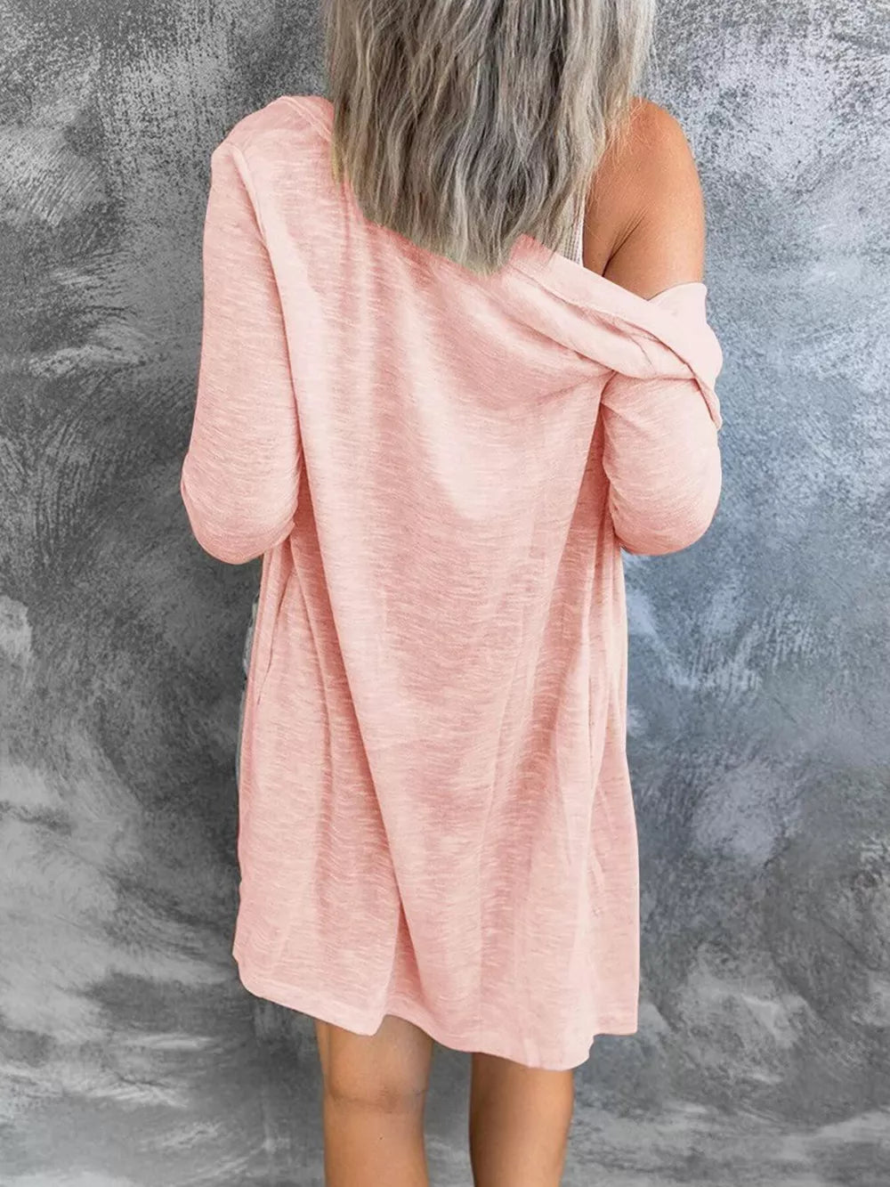 Lightweight Button-up Cardigan Plus Size in Grey, view 16