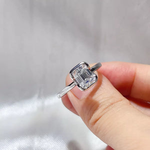 0.3 Carat Moissanite Solitaire Ring In Sterling Silver, model styling view