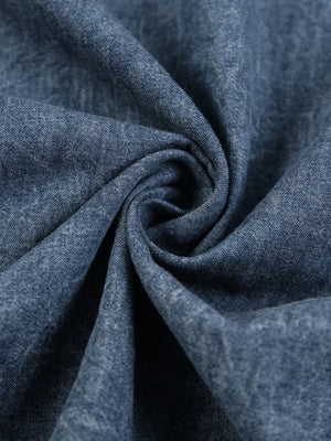 Dark wash cotton denim fabric detail