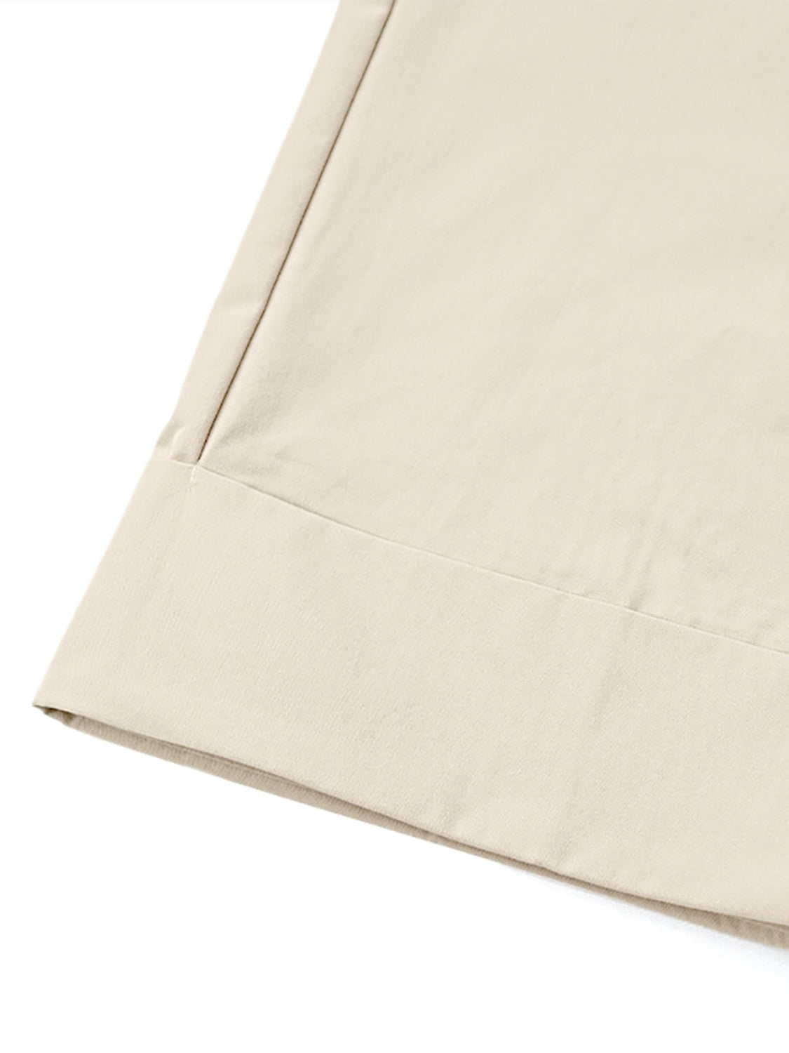 Beige tailored trousers with cuffed hemline detail