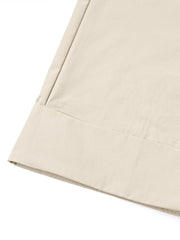 Beige tailored trousers with cuffed hemline detail