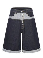Men's Button Fly Denim Capris, front view
