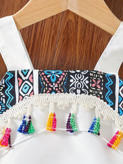 Children's Tassel Tank And Pants Set, side view