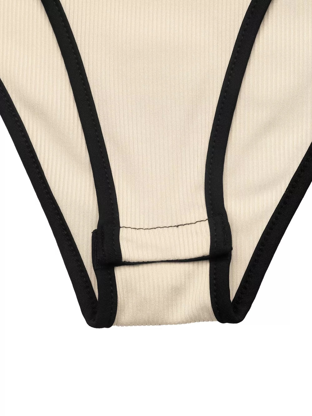 Ribbed V-neck Long Sleeve Bodysuit in Tan, view 11