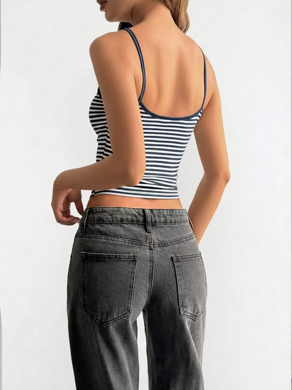 Striped Scoop Neck Cami, view 14