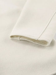 Elegant Stand Collar Open Front Outerwear in White, product detail