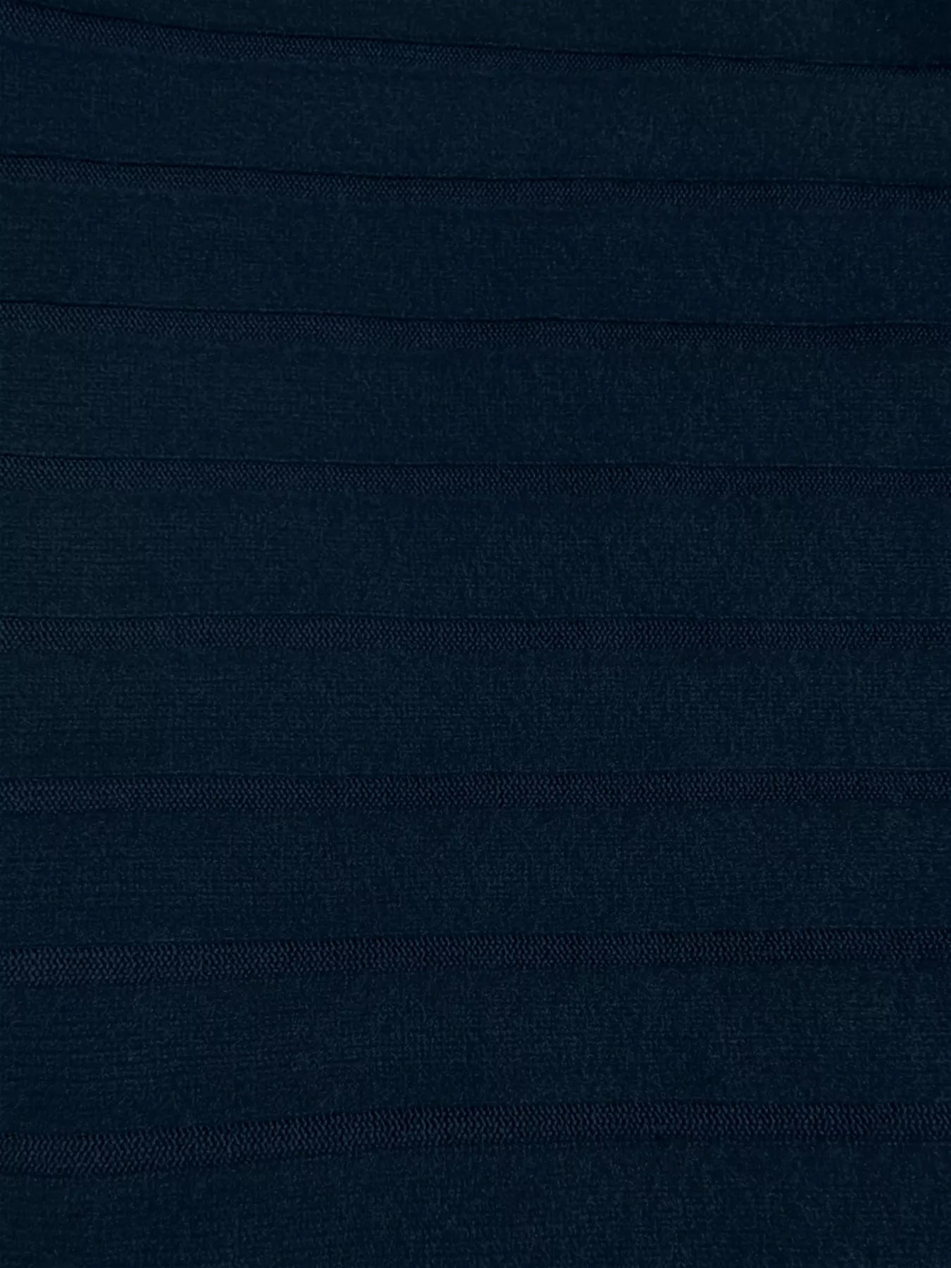 Navy ribbed knit hoodie dress fabric detail