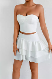 Chic Ruffled Tiered Two-piece Set