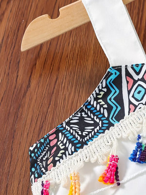 Children's Tassel Tank And Pants Set, fabric detail