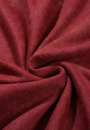 Acid wash mock neck sweatshirt in Deep Red, showing fabric texture and drape.
