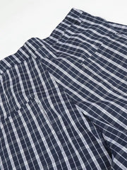 Men's Wide Leg Plaid Button-front Pants, fabric detail
