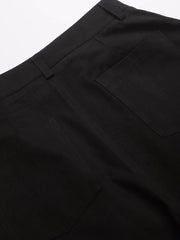 Men's Embroidered Cargo Capris in Brown, fabric detail