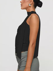 Chic Asymmetric Halter Neck Tank
