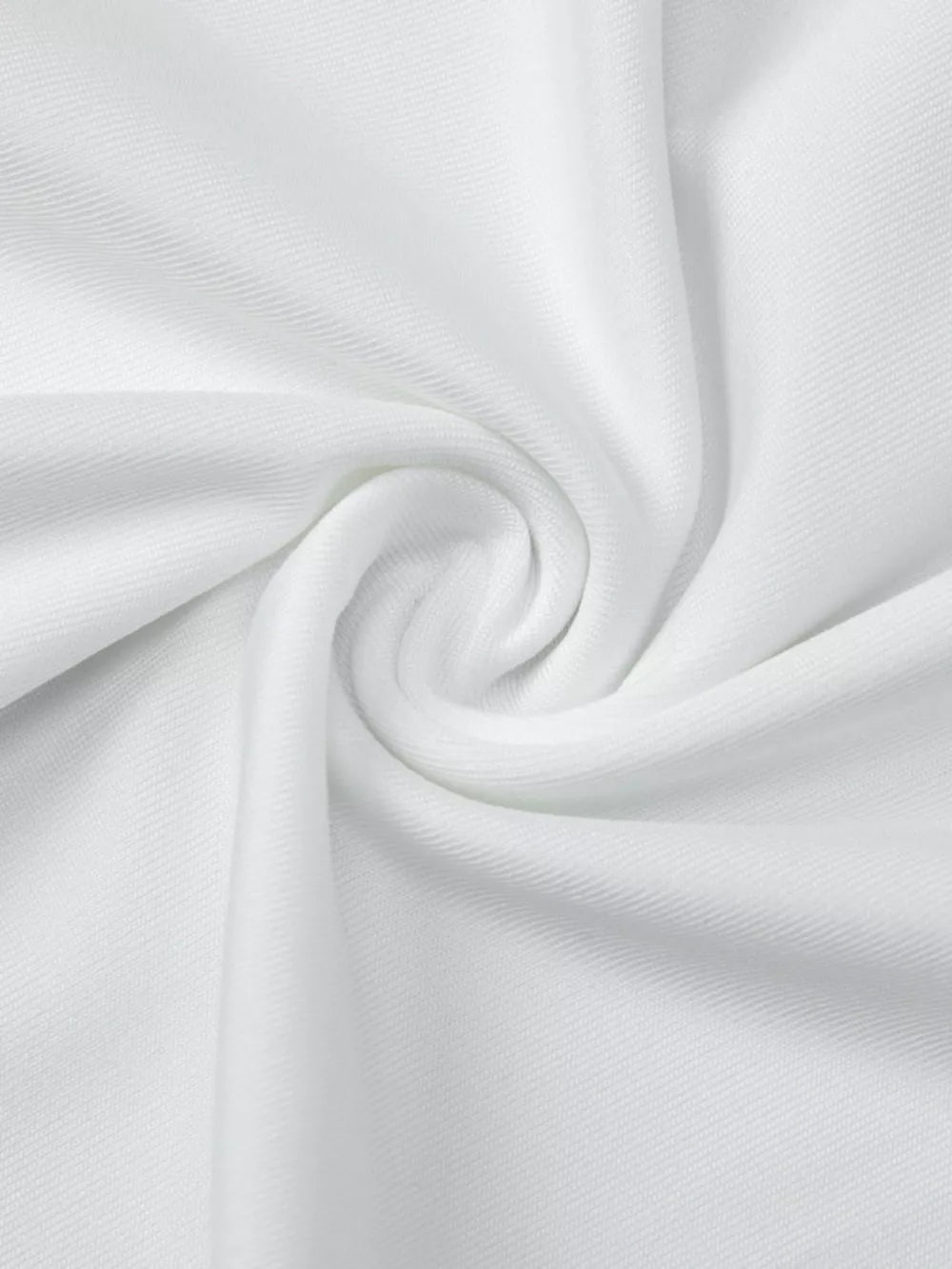 White ruched halter neck maxi dress fabric detail