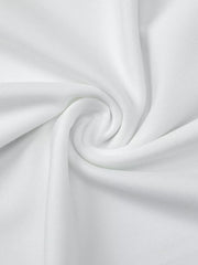 White ruched halter neck maxi dress fabric detail