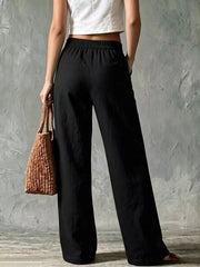 Elevated Wide Leg Pants With Pockets