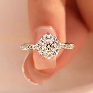 1 Carat 925 Sterling Silver Ring in Silver, model styling view