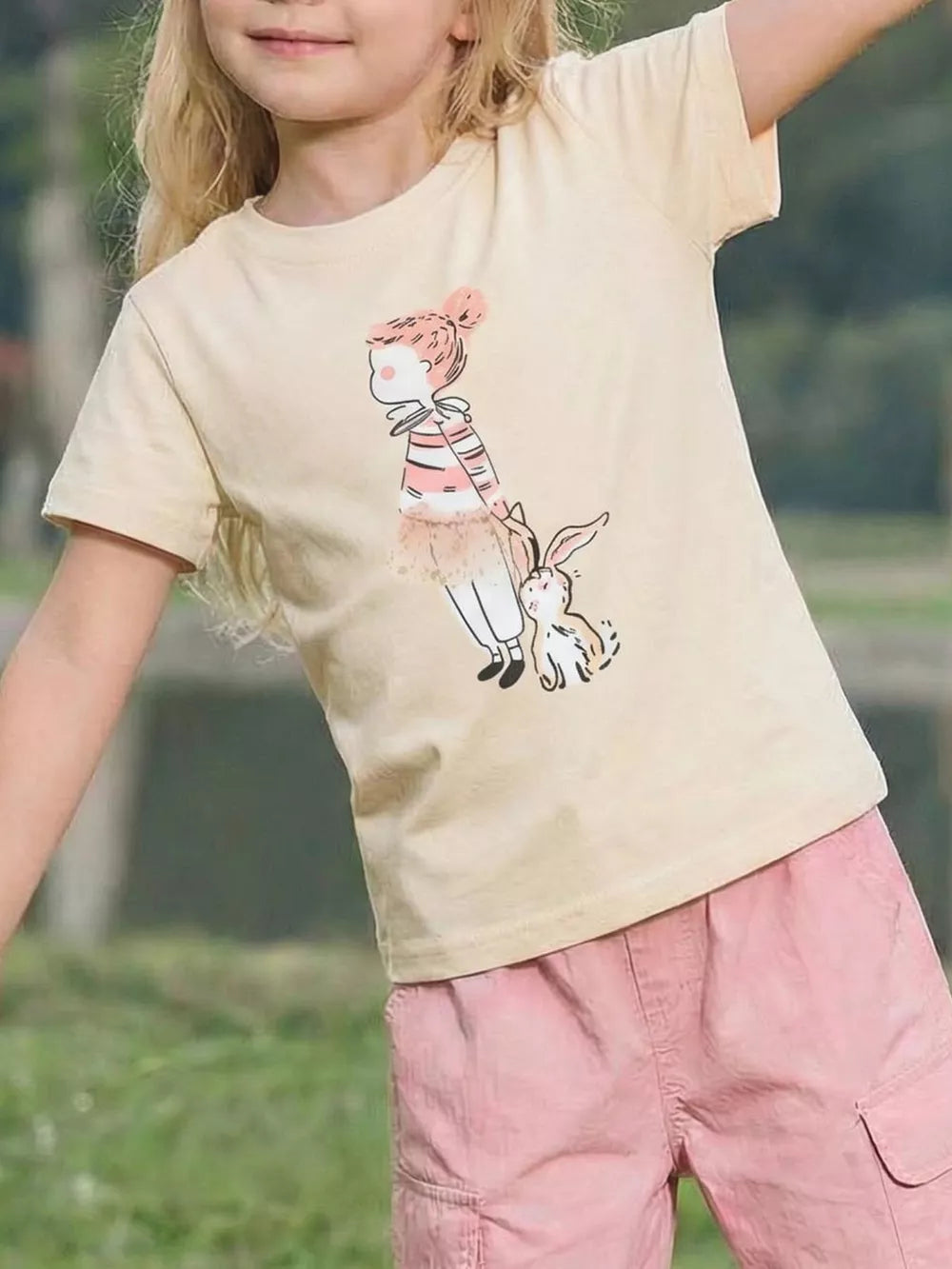 Children S Graphic Round Neck T-shirt, front view