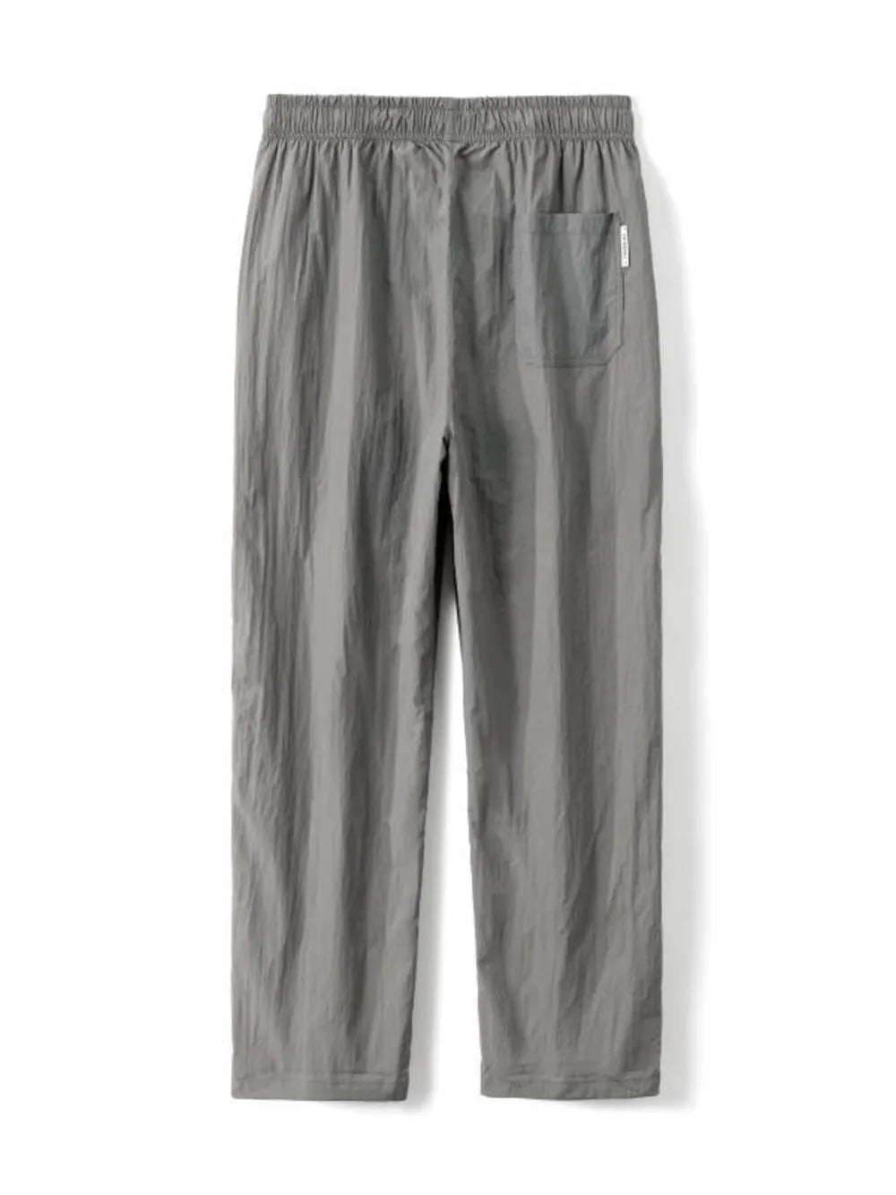 Relaxed fit wide-leg sweatpants in dark gray with elastic waist and back pocket.