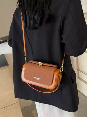 Adjustable Strap Crossbody Bag in Brown, alternate angle