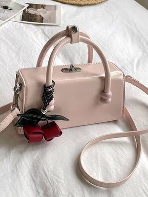 Top Handle Crossbody Bag in Pink, product detail