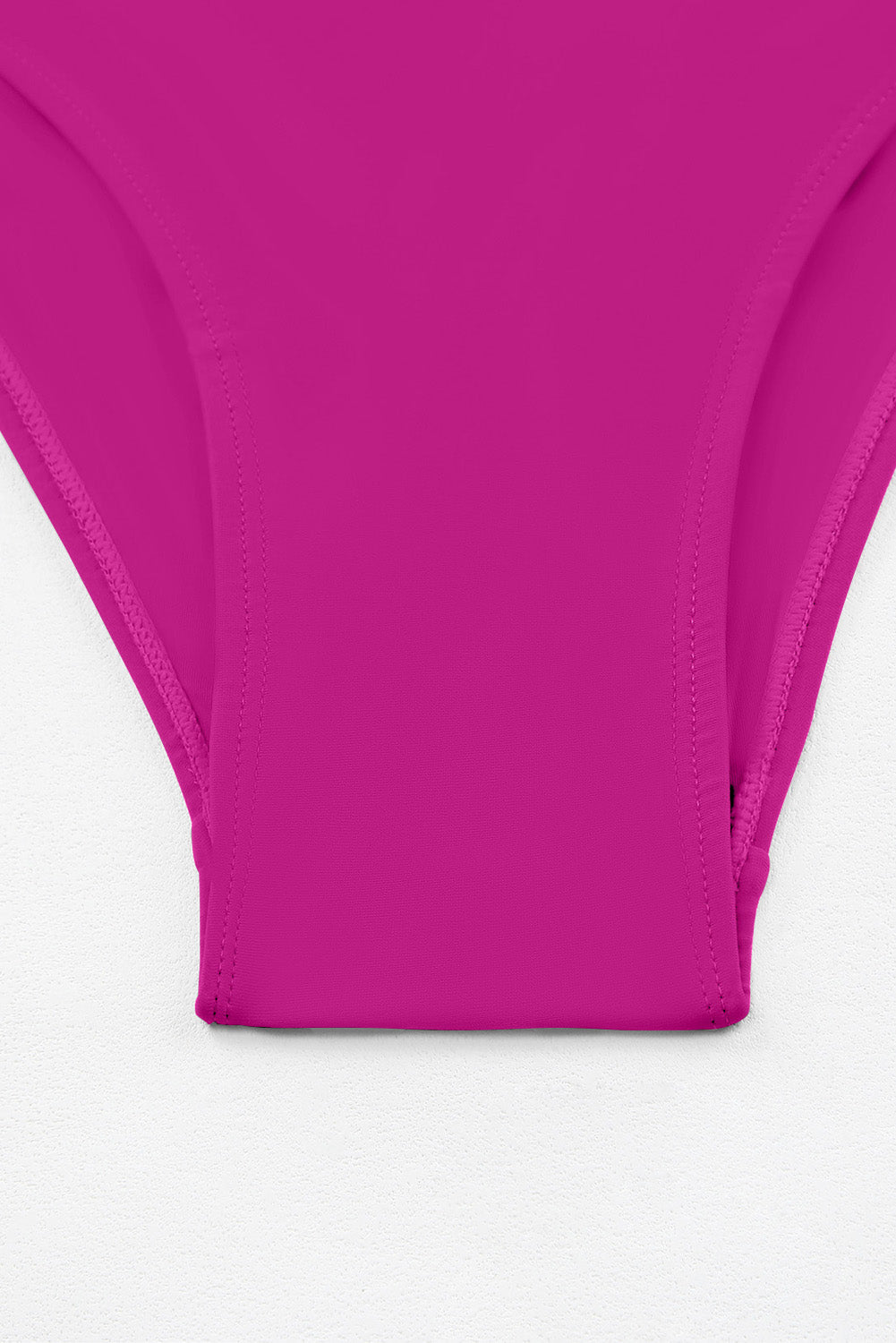 Sculpted tankini bottom in cerise with high-cut legs and detailed stitching.