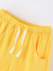Children's Horse Graphic Tee And Shorts Set, back view