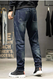 Men's Slim Fit Straight Leg Jeans, close-up detail