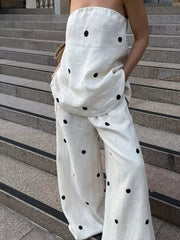 Chic Polka Dot Two-piece Set