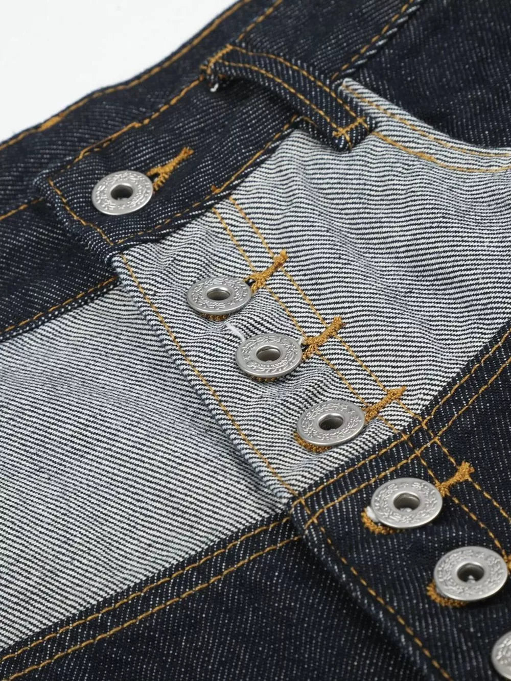 Men's Button Fly Denim Capris, back view