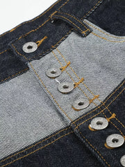 Men's Button Fly Denim Capris, back view