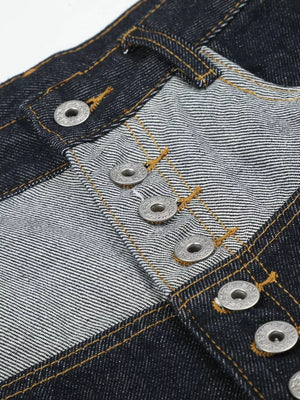 Men's Button Fly Denim Capris, back view