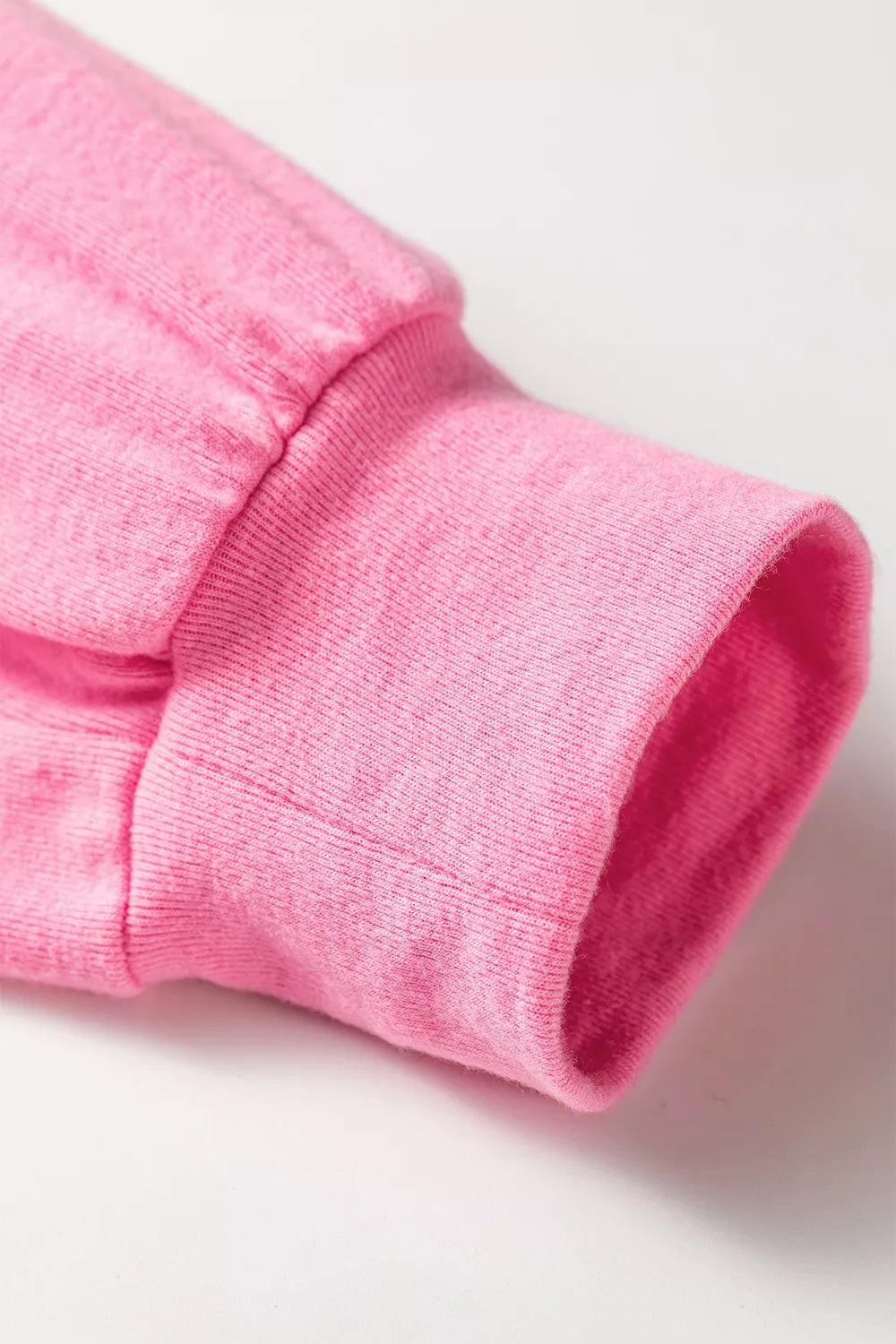 Color Block Ricrac Trim V Neck Long Sleeve Top in Pink, product detail