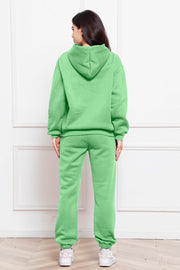 Mint green relaxed fit hoodie and joggers set with cuffed ankles