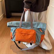 Vibrant Color-block Travel Bag