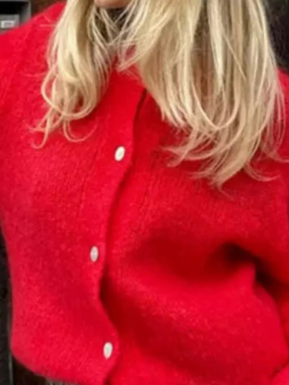 Ribbed Long-sleeve Top in Pink, view 11