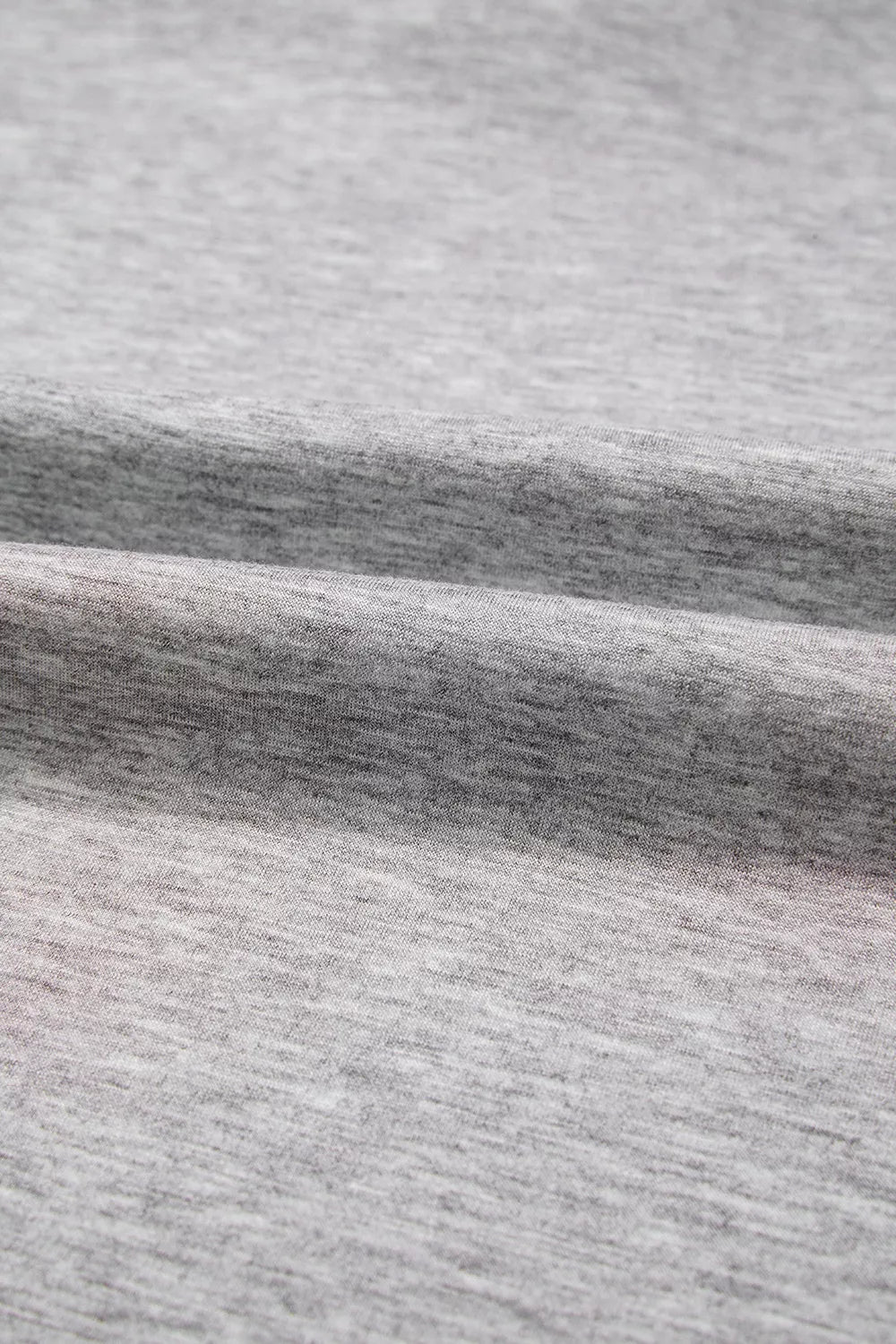 Color Block V Neck Drawstring Hoodie in Gray, editorial view