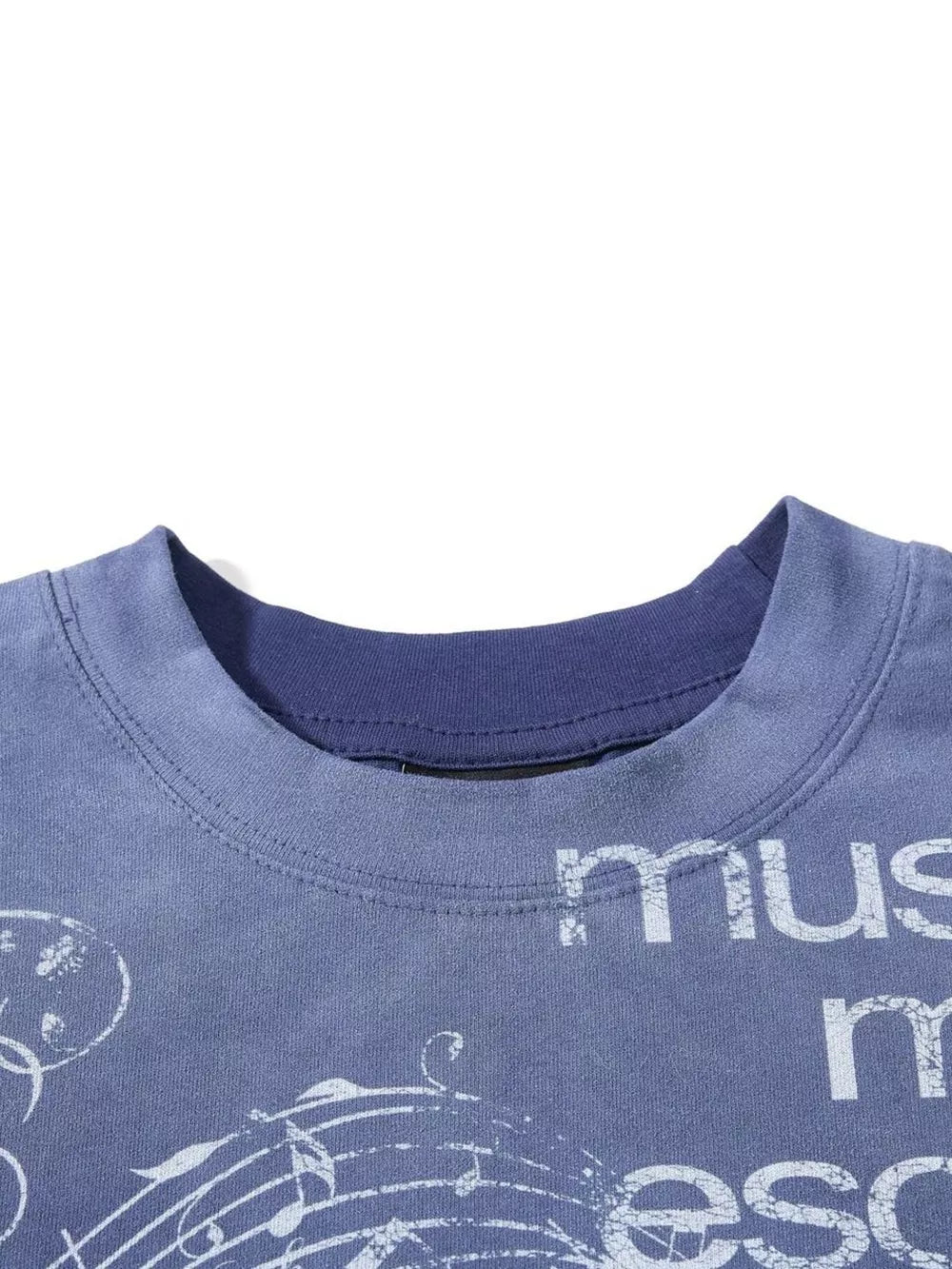 Men's Round Neck Short Sleeve T-shirt, fit detail