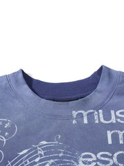 Men's Round Neck Short Sleeve T-shirt, fit detail