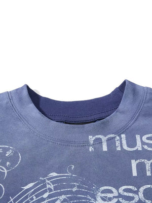 Men's Round Neck Short Sleeve T-shirt, fit detail