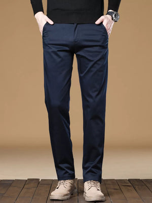 Men's Stretch Fit Casual Pants in Dark Gray, fabric detail