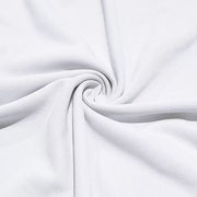 White cotton t-shirt fabric with a subtle texture, shown in a swirl detail.