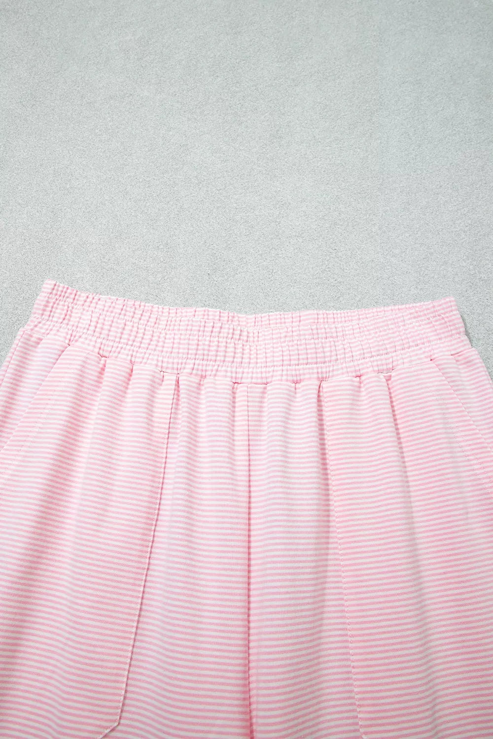 Striped Long Sleeve Top And Pants Set in Blush Pink, view 16