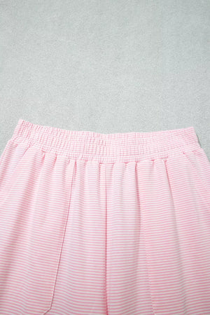 Striped Long Sleeve Top And Pants Set in Blush Pink, view 16