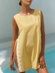Scalloped Elegance Sleeveless Cover-up