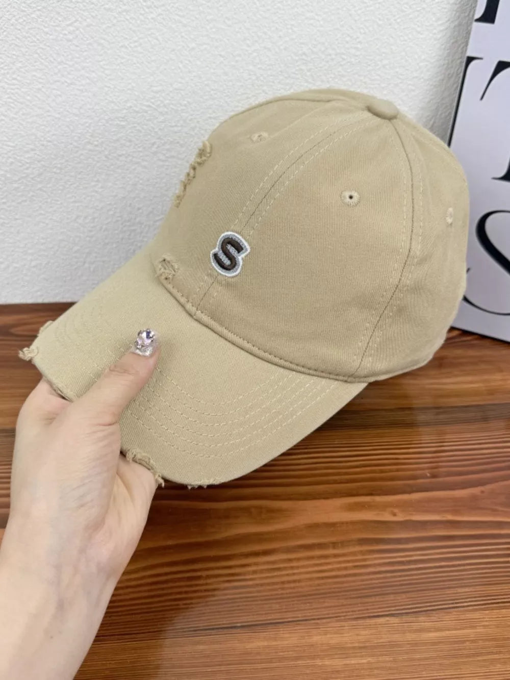 Trendy Distressed Cotton Baseball Cap